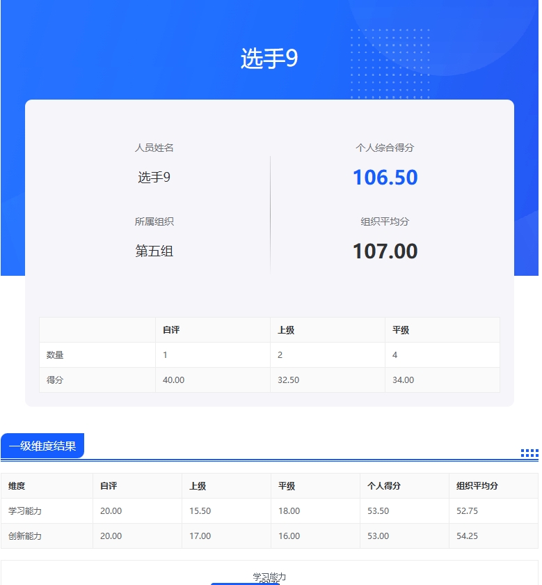 绩效评估报告